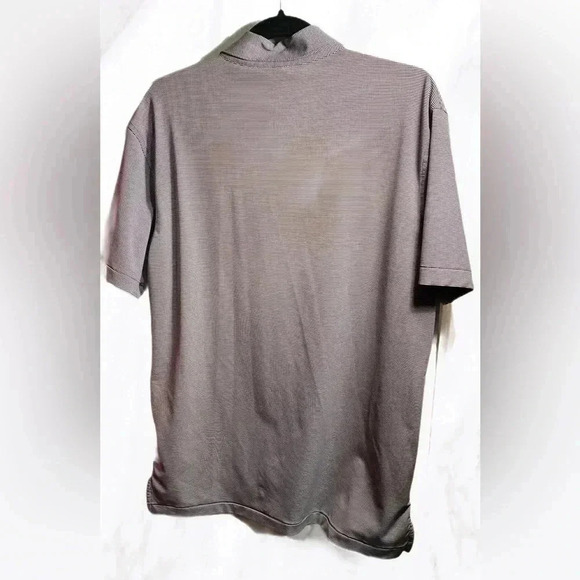 Peter Millar Stylish  Functional Lightweight Navy Striped Polo Performance top M - Picture 3 of 4